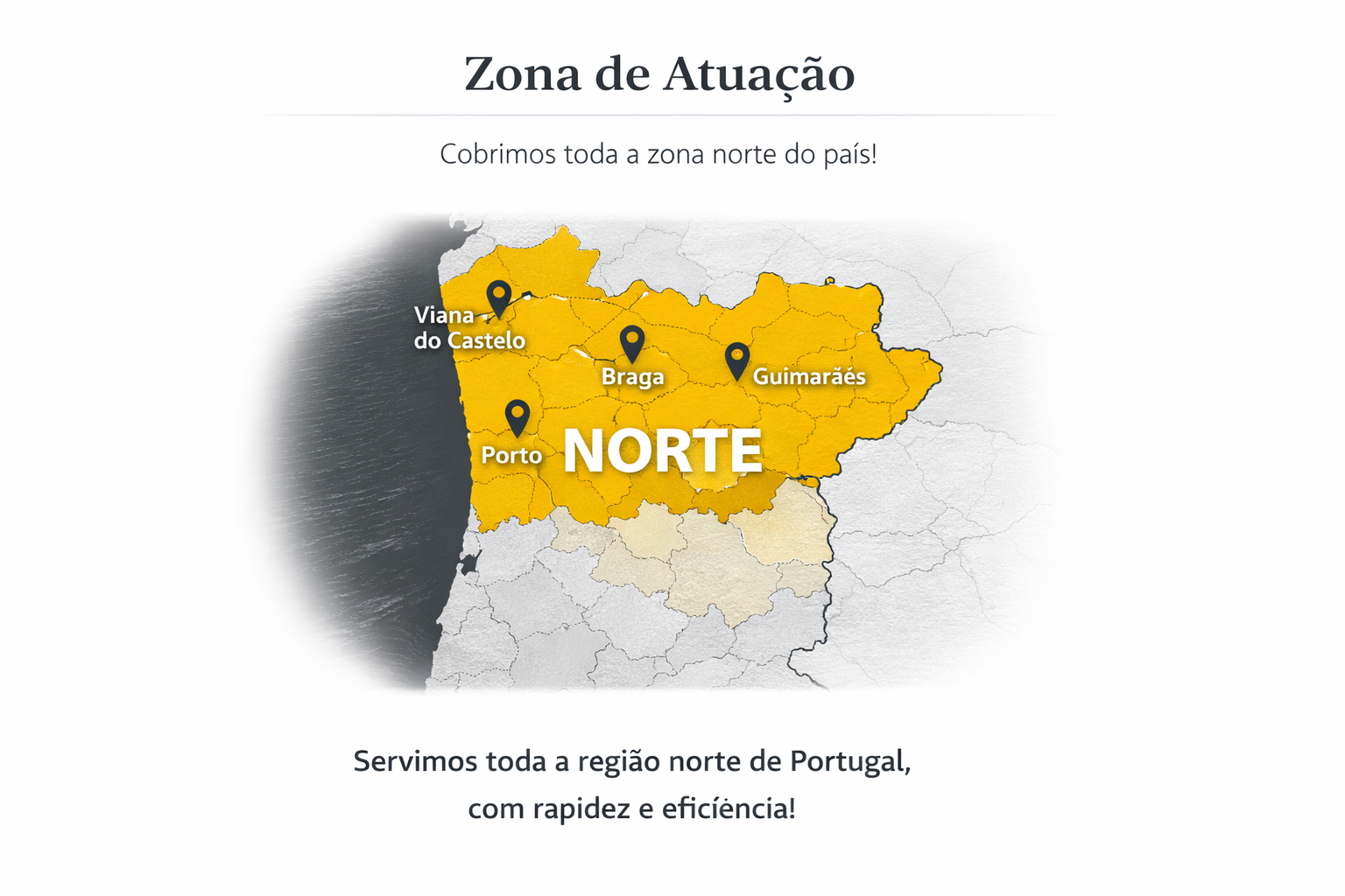 Mapa Norte de Portugal